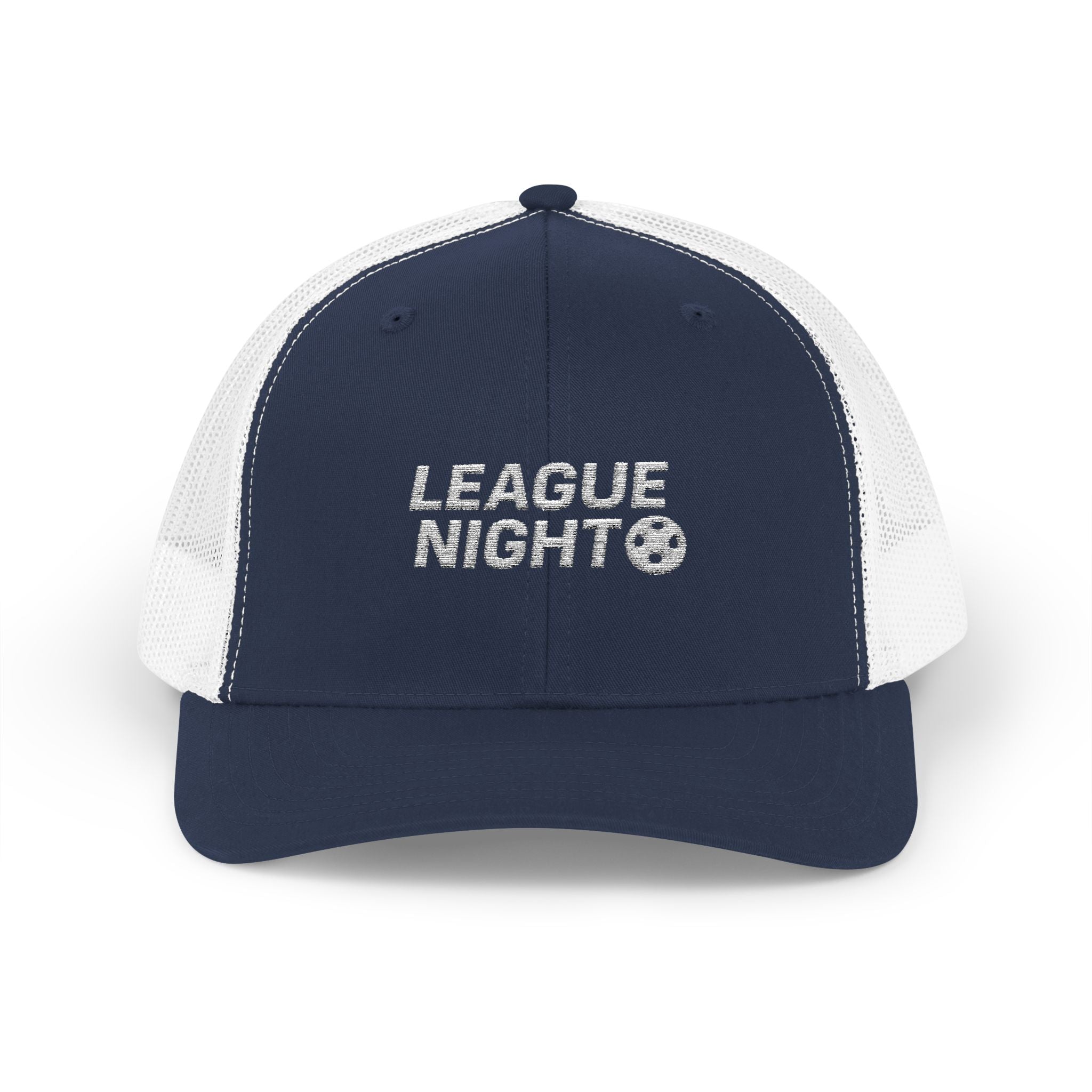 LEAGUE NIGHT Pickleball Trucker Cap – Embroidered Snapback (Yupoong 6606)