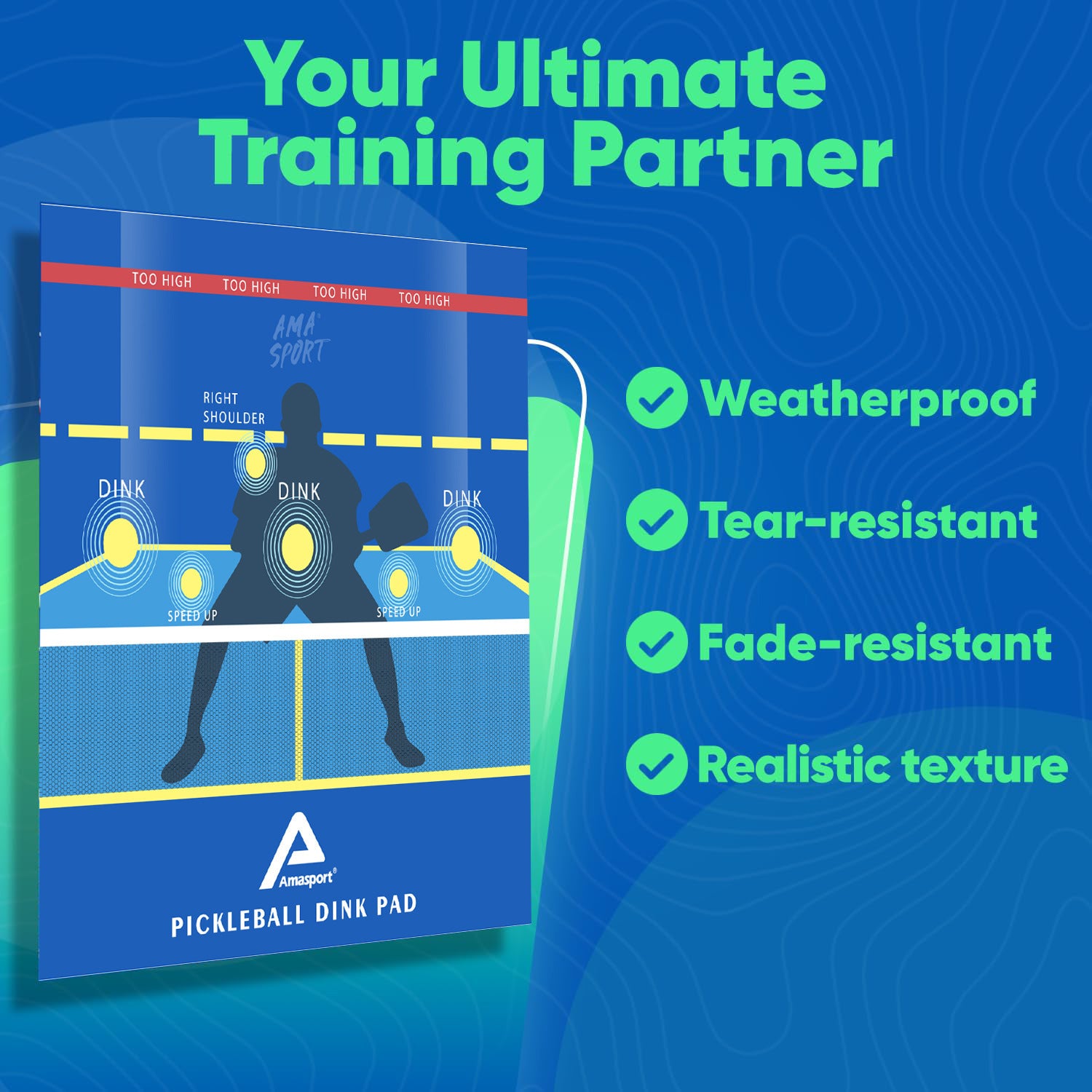 ピックルボール ディンク練習パッド｜吸盤固定・室内OK｜1人でコントロール練習